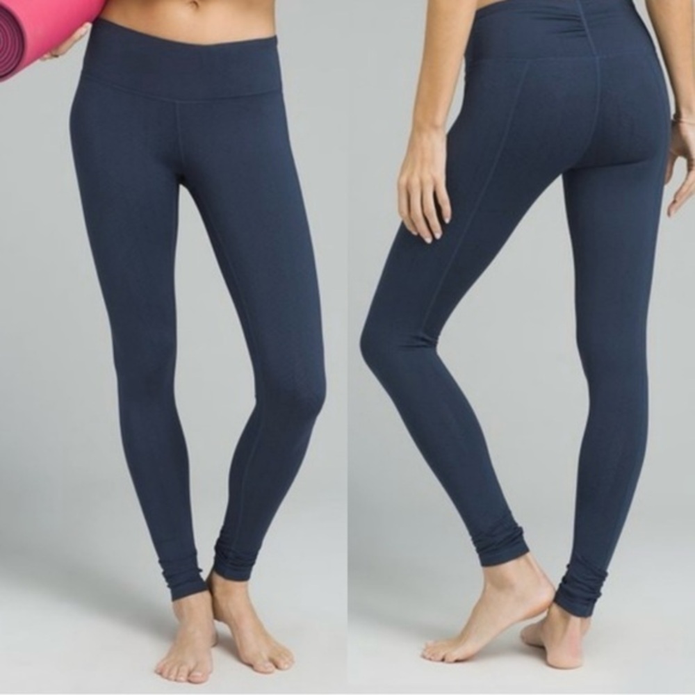 prAna Misty Mid Rise Leggings‎ Size Small Pull-On Ruched Textured Size S